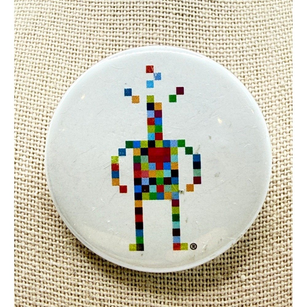 Smartwool Knit Wit Little Guy Promotional Pinback Button Pre-2016 Logo 1.5"
